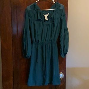Boho green dress